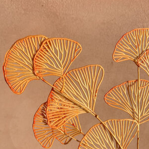 Ginkgo/Lotus Leaf Floristry Picks, Orange, 70cm