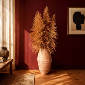 Pampas Grass Sacuara, Natural Light Brown, Dried, 145cm
