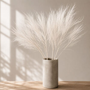Asparagus virgatus, Bleached White, Preserved (Tree Fern) 80cm