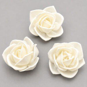Sola Wood Flowers, Icing Roses, White, 5cm