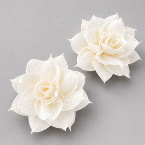 Sola Wood Flowers, Dahlia, White, 5cm
