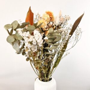 Bouquet Dried Flowers, 50cm, Fantasia White