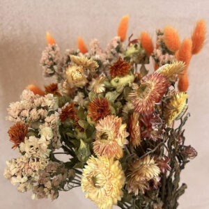 Bouquet Dried Flowers, 50cm, Fantasia Salmon Shades