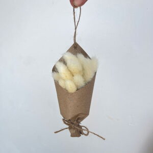 Decoration, White Bunny Tails, 15cm