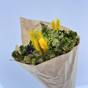 Bouquet Dried Flowers, 50cm, Fantasia Green and Yellow