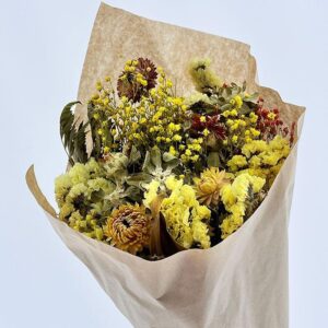 Bouquet Dried Flowers, 50cm, Fantasia Yellow Shades
