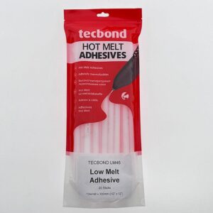 Glue Gun Adhesive x20 Sticks, Low Melt (Tecbond) 12mm x 300mm