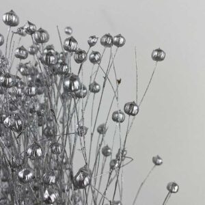 Bubble Flax, Metallic Silver, Dried (Linum) 50cm