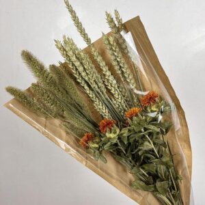 Bouquet Dried Mix, Natural Carthamus, Wheat and Millet Grass, 50cm