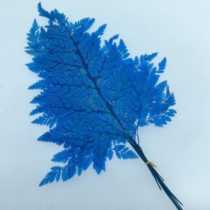 Leatherleaf Ferns, Blue, Preserved 40cm