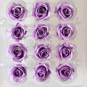 Roses, Dusty Lavender, Preserved, x12 blooms, 2cm (Kiara®)