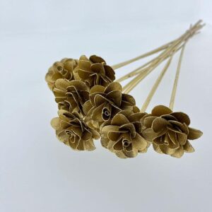 Woodrose Pick, Metallic Gold, 40cm
