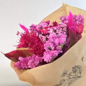 Bouquet Dried Flowers, 50cm, Fantasia Hot Pink