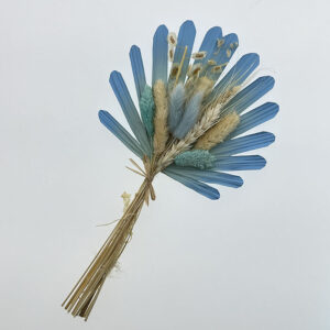 Bouquet, Dried Flowers and Shell Palms, Blue Ombré, 32cm