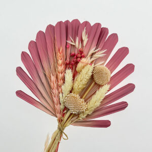 Bouquet, Dried Flowers and Shell Palms, Rosey Ombré, 32cm