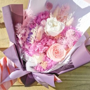 Bouquet, Preserved Floral Gift, Pink and Purple