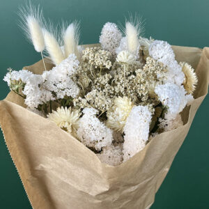 Bouquet Dried Flowers, Fantasia White 50cm