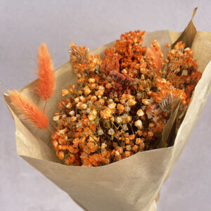 Bouquet Dried Flowers, 50cm, Fantasia Deep Orange