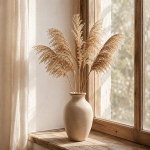 Wild Reed Grass, Natural Light Brown, Dried, 95cm, Plume up to 40cm