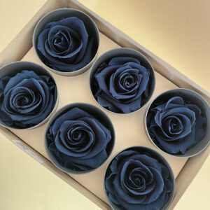 Roses, Dusky Blue, Preserved, x6 blooms, 5cm (Verdissimo®)