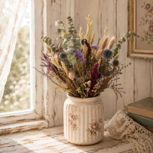 A Large Dried Flower Bouquet, Blue Haze (We Dried Our Best) 50cm